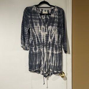 Cloth & Stone Romper Women's V Neck 3/4 Sleeve Small